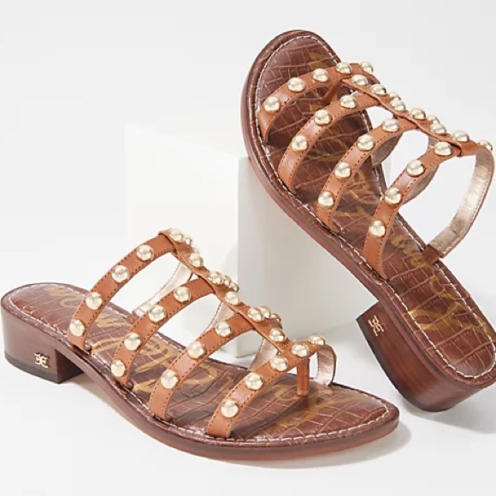 Sam Edelman Studded Juniper Heeled Sandals sz 8.5 - Picture 1 of 13